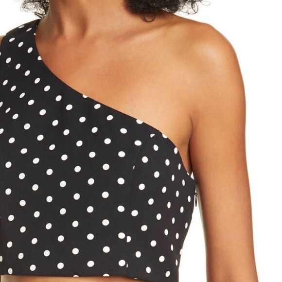 CINQ A Sept Maayan one shoulder top polka Dot size XL - Picture 3 of 11